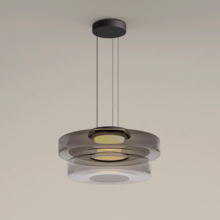 Bauhaus Glass Pendant Light with Adjustable Suspension | Warm LED Illumination for Modern Minimalist Interiors
