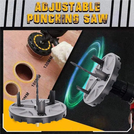 Adjustable Hole Saw Kit for Drill, Wood Hole Saw with 3 Blades – image 7