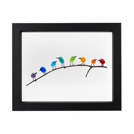 Wall Art for Bedroom, Sea Glass Art with Driftwood Bird Design, Coastal Wall Decor and Beach Decor for Living Room_09