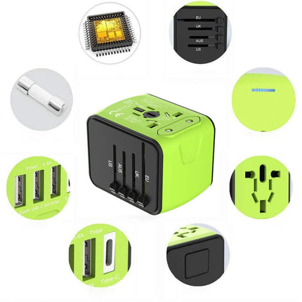 Universal Travel Adapter with USB C, EU Plug Adapter, Type G Plug Adapter for UK, Travel Essentials for 170 – image 8