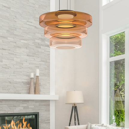 Bauhaus Glass Pendant Light with Adjustable Suspension | Warm LED Illumination for Modern Minimalist Interiors