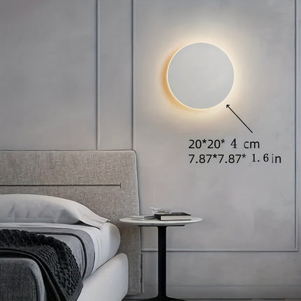 Minimalist LED Round Wall Light with Soft Ambient Glow | Modern Design for Bedrooms and Hallways