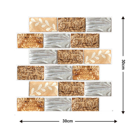 Self-Adhesive Wall Tiles for Easy Home Makeover | Decorative Design for Instant Style Upgrade (Set of 10)