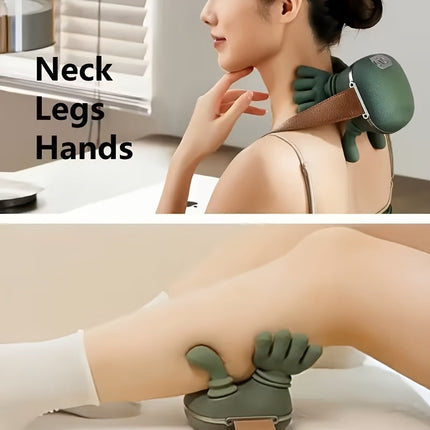 Portable Electric Neck Massager with Rechargeable Battery | Soothing Relief for Tension in Shoulders and Neck