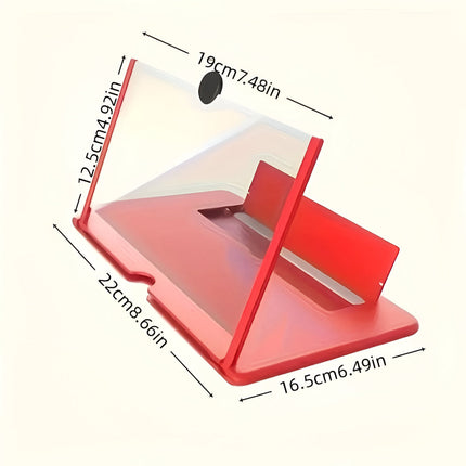 Phone Stand Screen Magnifier with Adjustable Angle | Foldable Holder for Clear Viewing of Movies and Calls