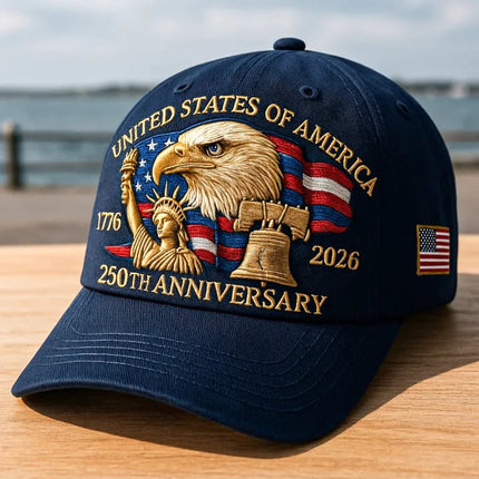 Eagle Baseball Cap, America 250th Anniversary Hat, Patriotic Dad Hat, USA Baseball Hat for Veterans