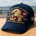 Eagle Baseball Cap, America 250th Anniversary Hat, Patriotic Dad Hat, USA Baseball Hat for Veterans