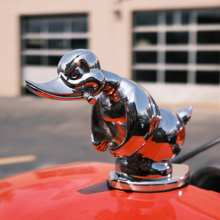 Angry Duck Hood Ornament in Durable Resin, Silver or Black Hood Decoration for Cars, Trucks and Hot Rod Builds