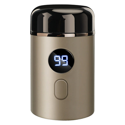 Compact Electric Shaver with Dual Blade Heads, Small Travel Razor in Gray, Avocado, Gold or Blue for Easy Everyday Shaving