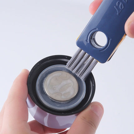 Bottle and Cup Cleaning Brush Set, Silicone Cup Mouth Brush and Twisted Groove Brush, Hanging Quick-Dry Design, Blue or Grey