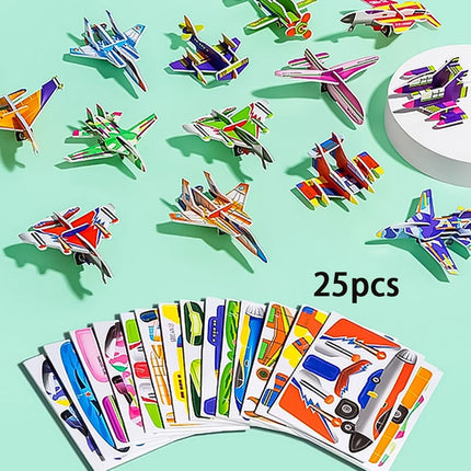 3D Puzzles for Kids, Animal Puzzle Set with Dinosaur and Airplane Designs