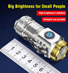 Mini Flashlight, Compact LED Flashlight with Clip and SOS Mode