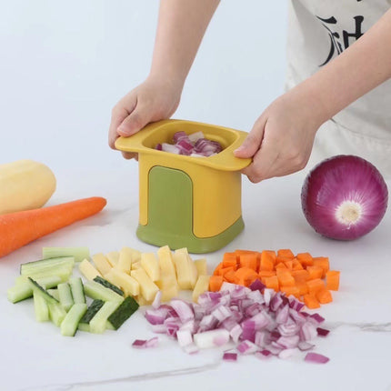Vegetable Dicer and Chopper with Stainless Steel Blades | Efficient Food Prep for Quick Meal Preparation