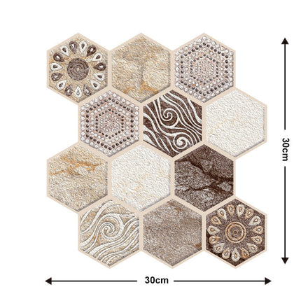 Self-Adhesive Wall Tiles for Easy Home Makeover | Decorative Design for Instant Style Upgrade (Set of 10)