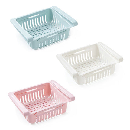 Refrigerator Storage Rack with Adjustable Shelves | Space-Saving Organizer for Efficient Food Storage