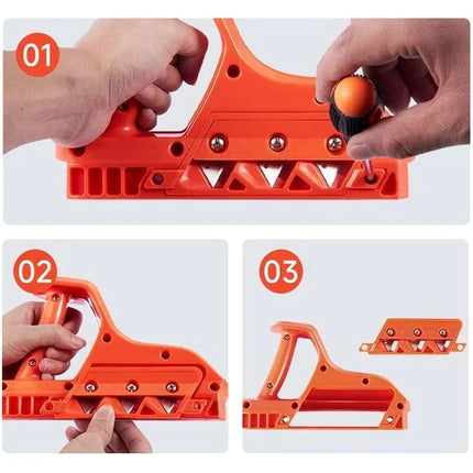 Manual Edge Trimming Tool with 45, 60, 90 and 120 Degree Blades for Gypsum, Softwood and Plastic