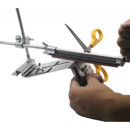 Knife Sharpening System with Coarse and Fine Stones, Fixed Angle Sharpener for Kitchen and Hunting Knives
