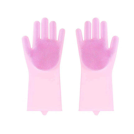 Silicone Scrubbing Gloves with Soft Bristles | Durable Cleaning Tool for Effortless Dishwashing