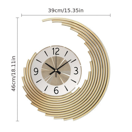 3D Metal Wall Clock with Silent Quartz Movement | Modern Decorative Timepiece for Stylish Interiors