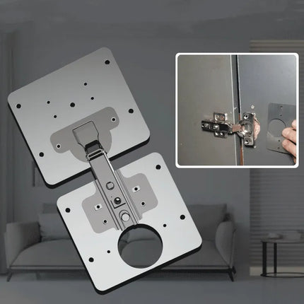 Cabinet Hinge Repair Plate for Broken Cupboard Doors, Screw In Fixing Plate Kit for Kitchen Cabinets and Furniture Hinges
