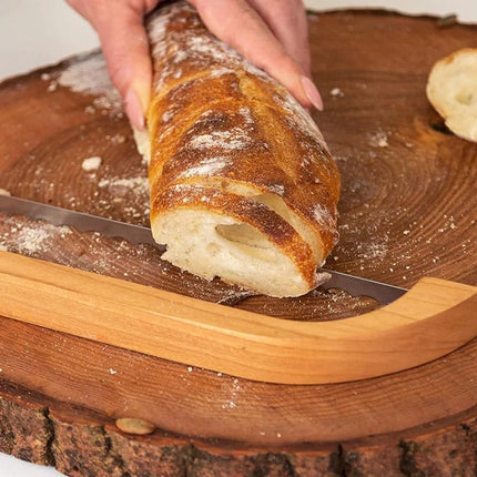 Bread Bow Knife for Crusty Loaves, Bow-Shaped Bread Slicing Knife with Comfortable Grip for Even Homemade Bread Slices