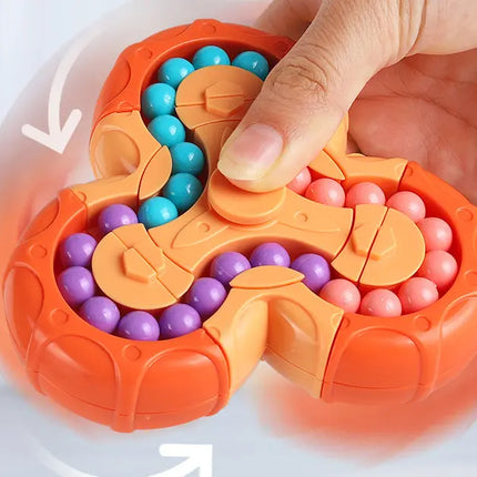 Puzzle Fidget Spinner with Smooth Rotation and Solvable Configurations, Pocket Toy for Kids and Adults