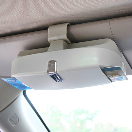 Car Visor Glasses Case with One Click Open Lid and Soft Lined Interior, 3 Colour Options, Holds Cards and Cash