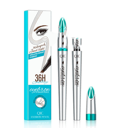 Microblading Eyebrow Pencil, Fine Tip Brow Pen for Natural Defined Brows, Up to 36 Hour Wear, 5 Natural Shades