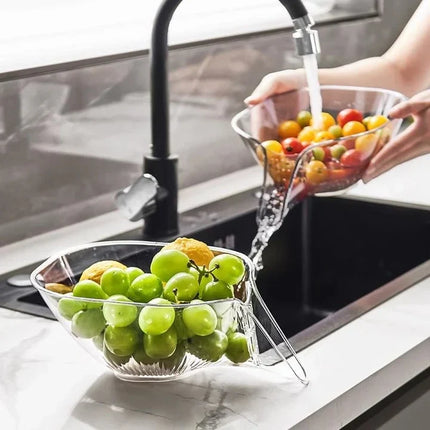 Kitchen Colander Strainer Basket for Pasta and Fruit, Heat Resistant Sink Drainer Bowl