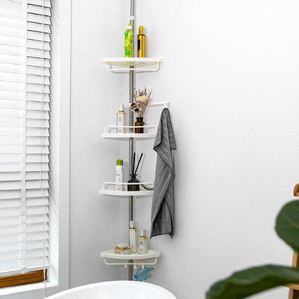 Telescopic Bathroom Storage Rack with Adjustable Shelves | Space-Saving Organizer for Clutter-Free Bathrooms