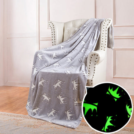 Glow in the Dark Blanket, Double Sided Plush Velvet and Wool Throw, 12 Color Options for Kids and Adults