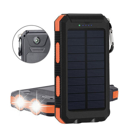 High-Capacity Solar Power Bank with Dual USB Ports | Portable Charger for Outdoor Adventures
