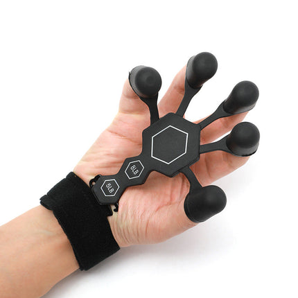 Silicone Finger Strength Trainer, Compact Portable Grip and Finger Exerciser for Climbing, Tennis and Guitar