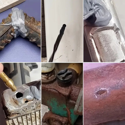 Metal Repair Adhesive for Leaks and Cracks, No Weld Glue for Pipes, Faucets and Tools, Seals in Minutes