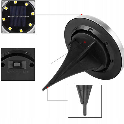 Solar Garden Stake Lights, IP65 Waterproof with Dusk to Dawn Sensor, 8 Hour Run Time, Sets of 4, 8 or 12