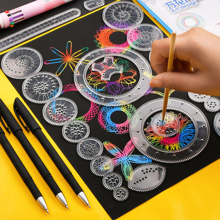 Spirograph Drawing Set with Precision Tools & Colorful Patterns for Creative Fun