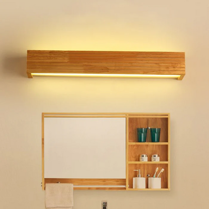 Modern Wooden LED Wall Lamp with Soft Lighting | Cozy Illumination for Bedrooms and Living Rooms