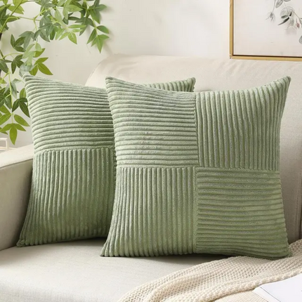 Throw Pillow Covers, Striped Corduroy Decorative Pillow Covers, Couch Cushion Covers for Living Room_08
