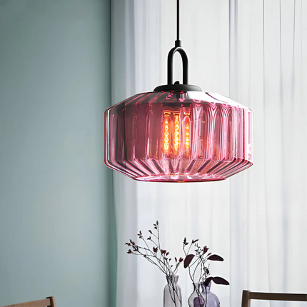 Retro Glass Pendant Light with Hand-Blown Design | Warm Ambient Lighting for Stylish Home Decor