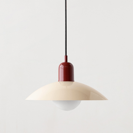 Bauhaus Pendant Light with Adjustable Height & Glossy Finish | Modern Colourful Ceiling Lamp for Dining Rooms and Kitchens
