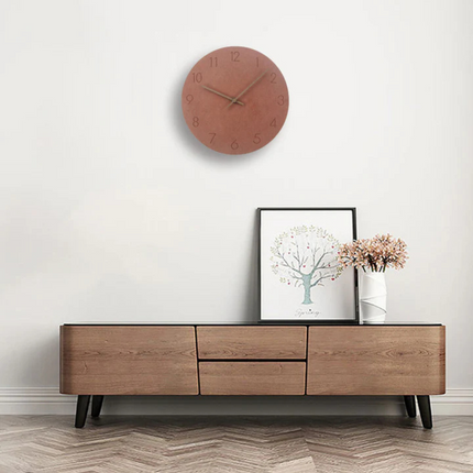 Minimalist Wall Clock with Silent Quartz Movement | Scandinavian Wood Design for Calm Home Décor