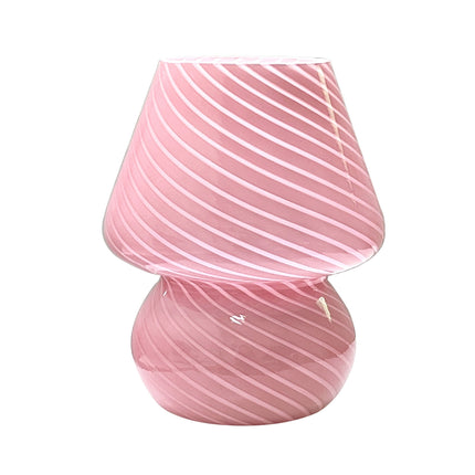 Murano-Style Glass Mushroom Lamp with USB Power & Stepless Dimming | Elegant Ambient Light for Home Decor