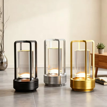 Wireless LED Table Lamp with Touch Control | Dimmable Lighting for Modern Home Decor