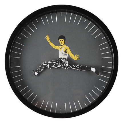 Kung Fu Wall Clock for Bedroom or Living Room, Novelty Martial Arts Home Decor and Gift Idea