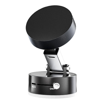 Magnetic Car Phone Mount, Vacuum Suction Cup Base for Dashboard and Windshield Glass, Rotating 360 Degree Head