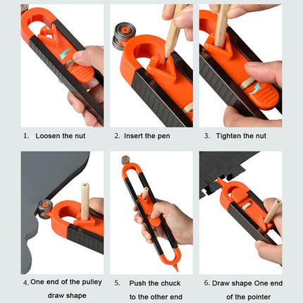 Contour Gauge Shape Duplicator, Profile Copy Tool With Locking Adjustment, for Tiling, Laminate and Woodworking