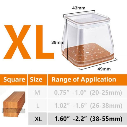Chair Leg Floor Protectors, Clear Silicone Chair Leg Caps with Felt – image 12