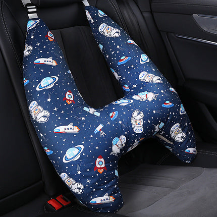 Kids Car Travel Pillow, Seat Belt Cushion with Soft Plush Padding, 14 Designs, for Children on Long Car Rides