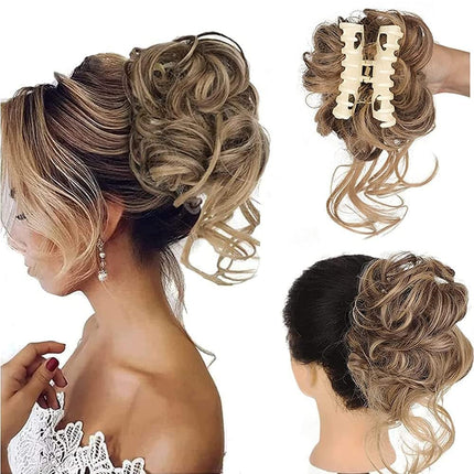 Curly Bun Hair Scrunchie with Elastic Band – image 20