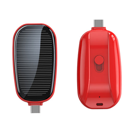 Solar Power Bank Keychain with Compact Design | Portable Charging for On-the-Go Devices